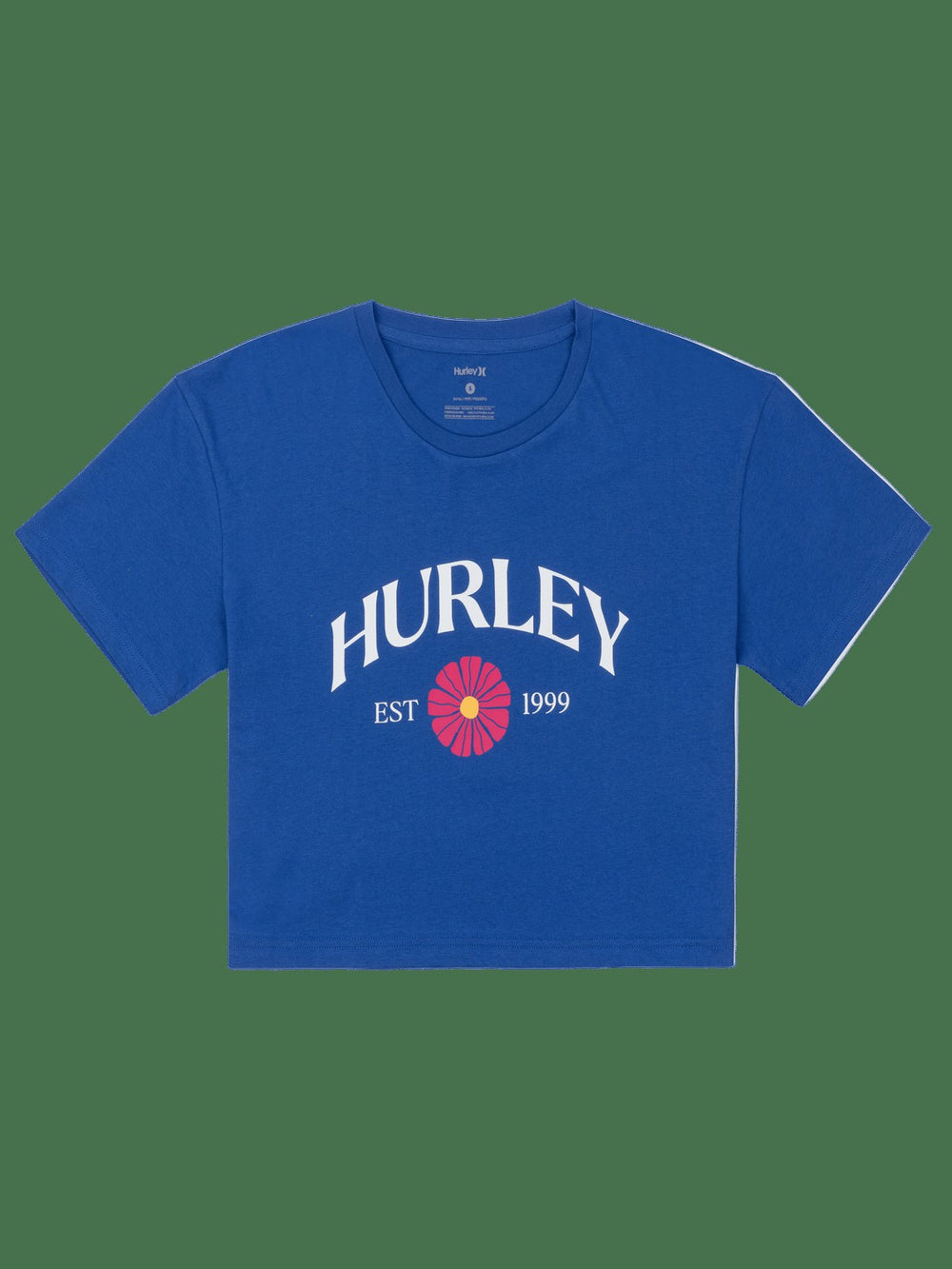 Fine Establishment Boxy Crop Tee - Ocean Blue