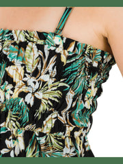 Fall Palms Tube Top - Black